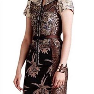 Anthropologie Byron Lars Pieced Brocade Dress, 0P